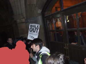 SWP preventing people from breaking into vice chancellors offfice